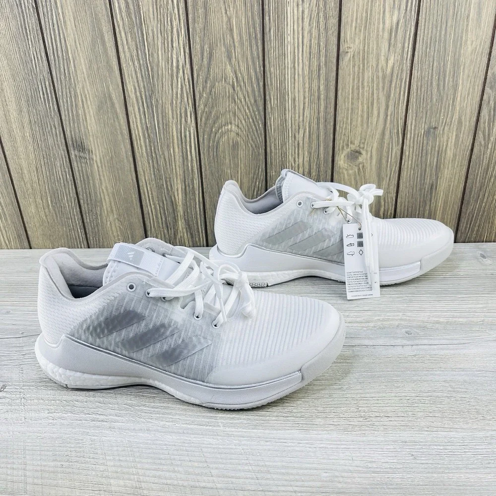 Adidas Crazyflight Volleyball Shoes White Silver Grey IG3970 Womens Size: 8.5 - Picture 10 of 16